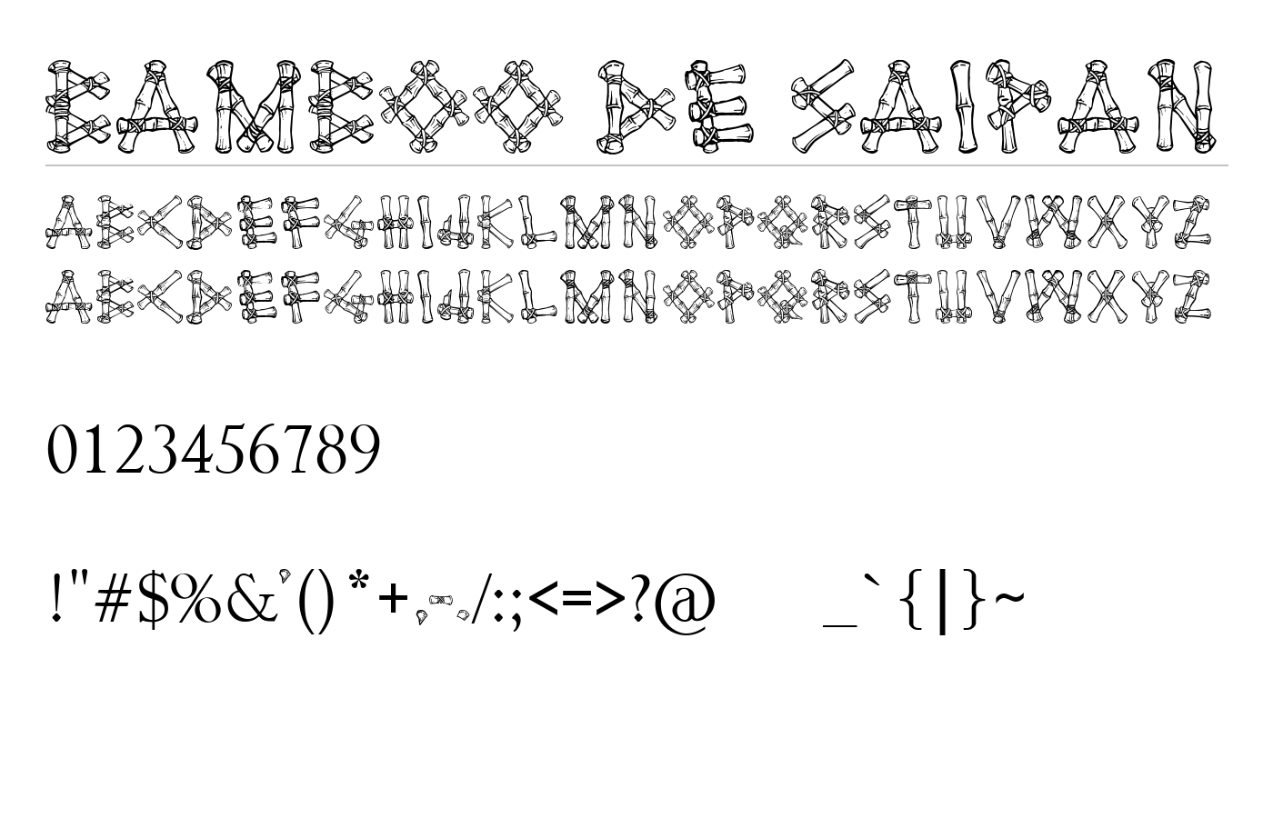 Bamboo de Saipan Font preview