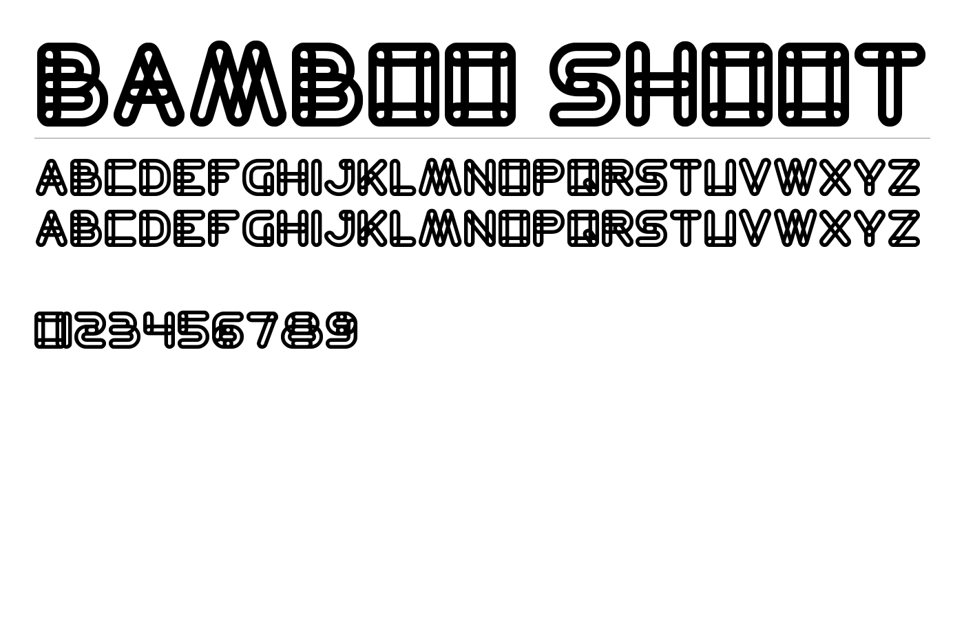 Bamboo shoot Font preview