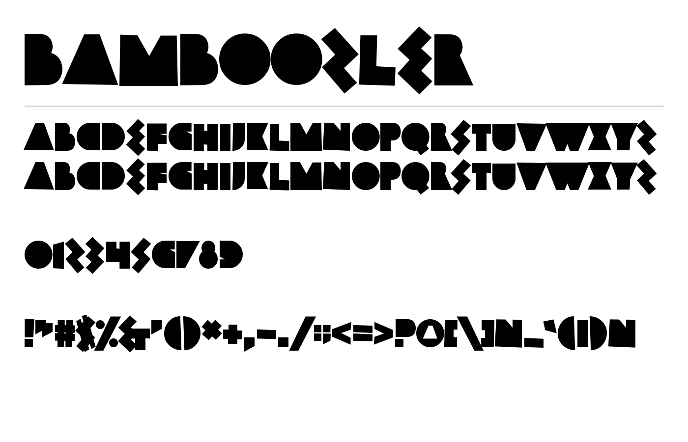 Bamboozler Font preview