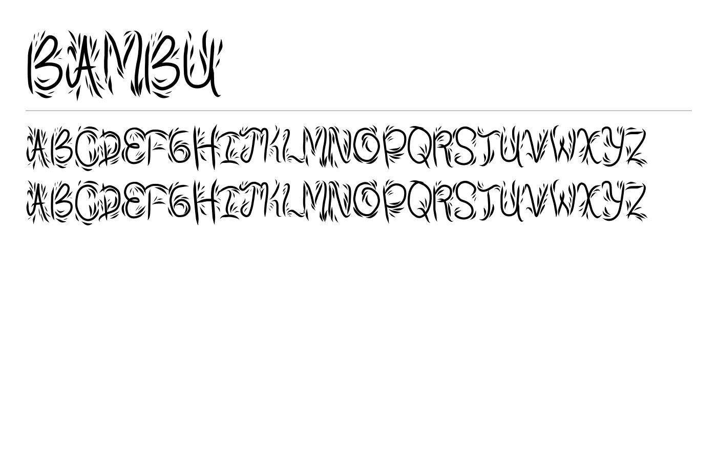 bambu Font preview