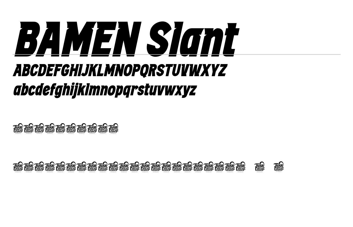 BAMEN trial Font preview