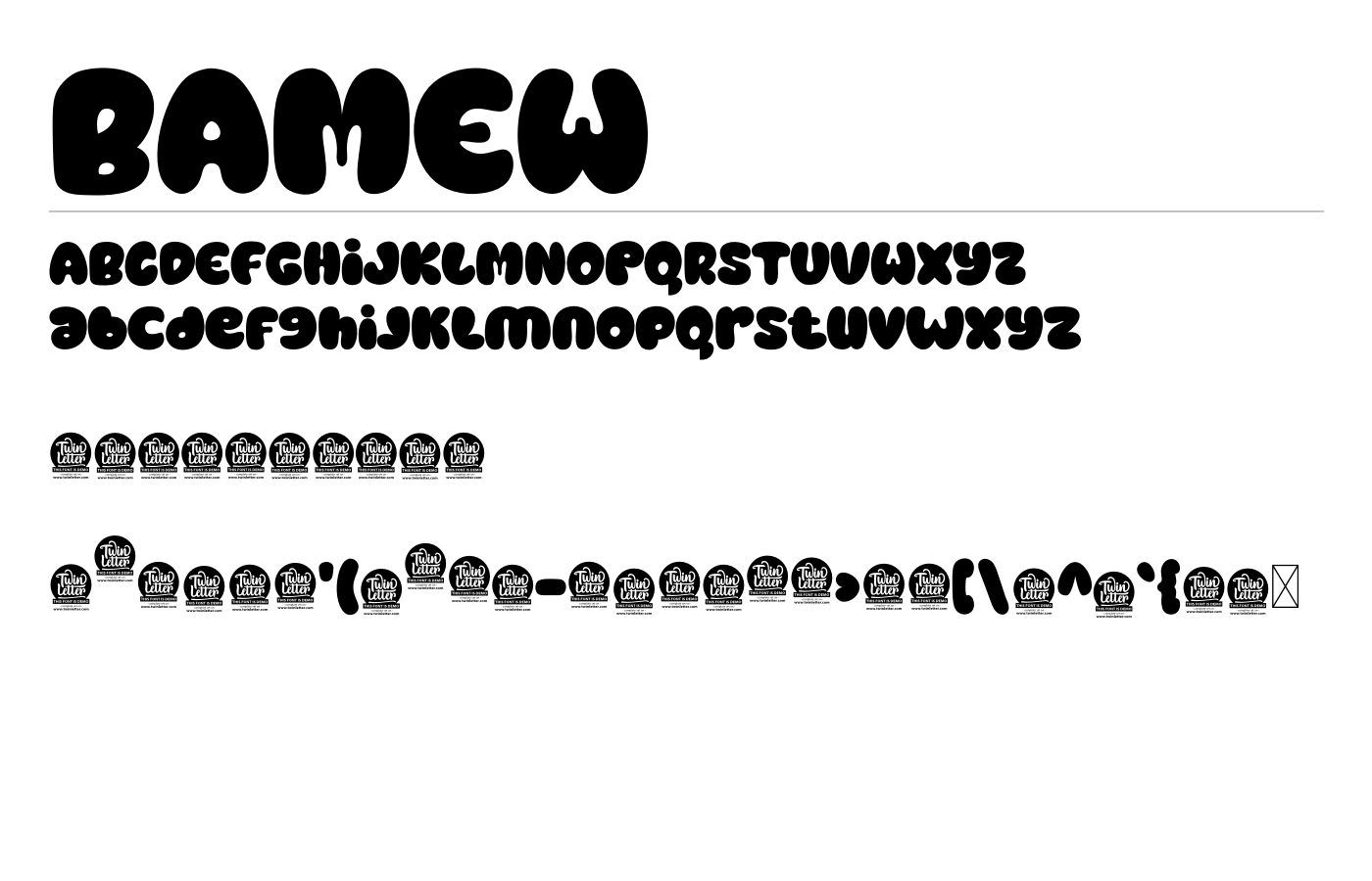 BAMEW Font preview