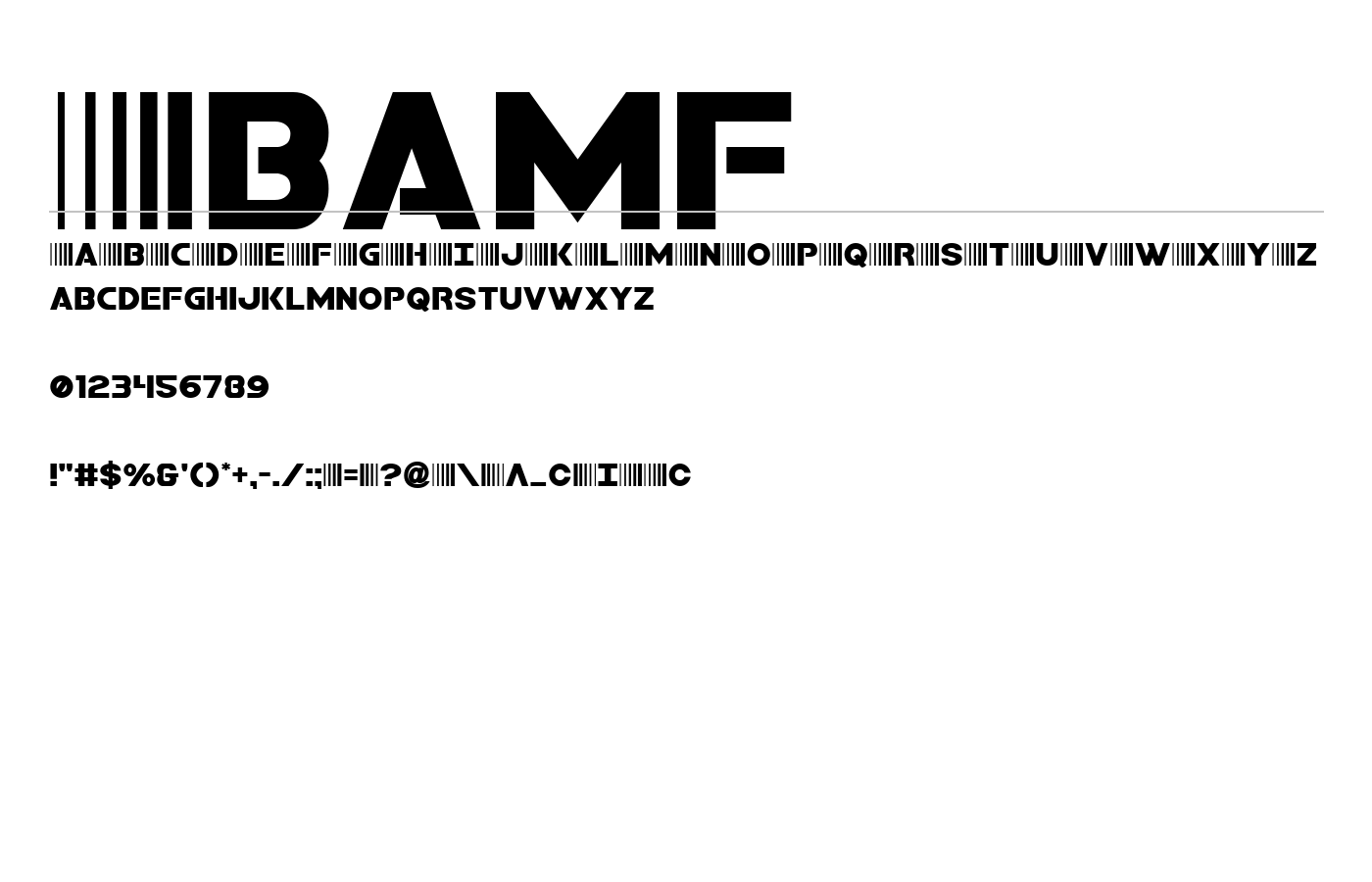 Bamf Font preview