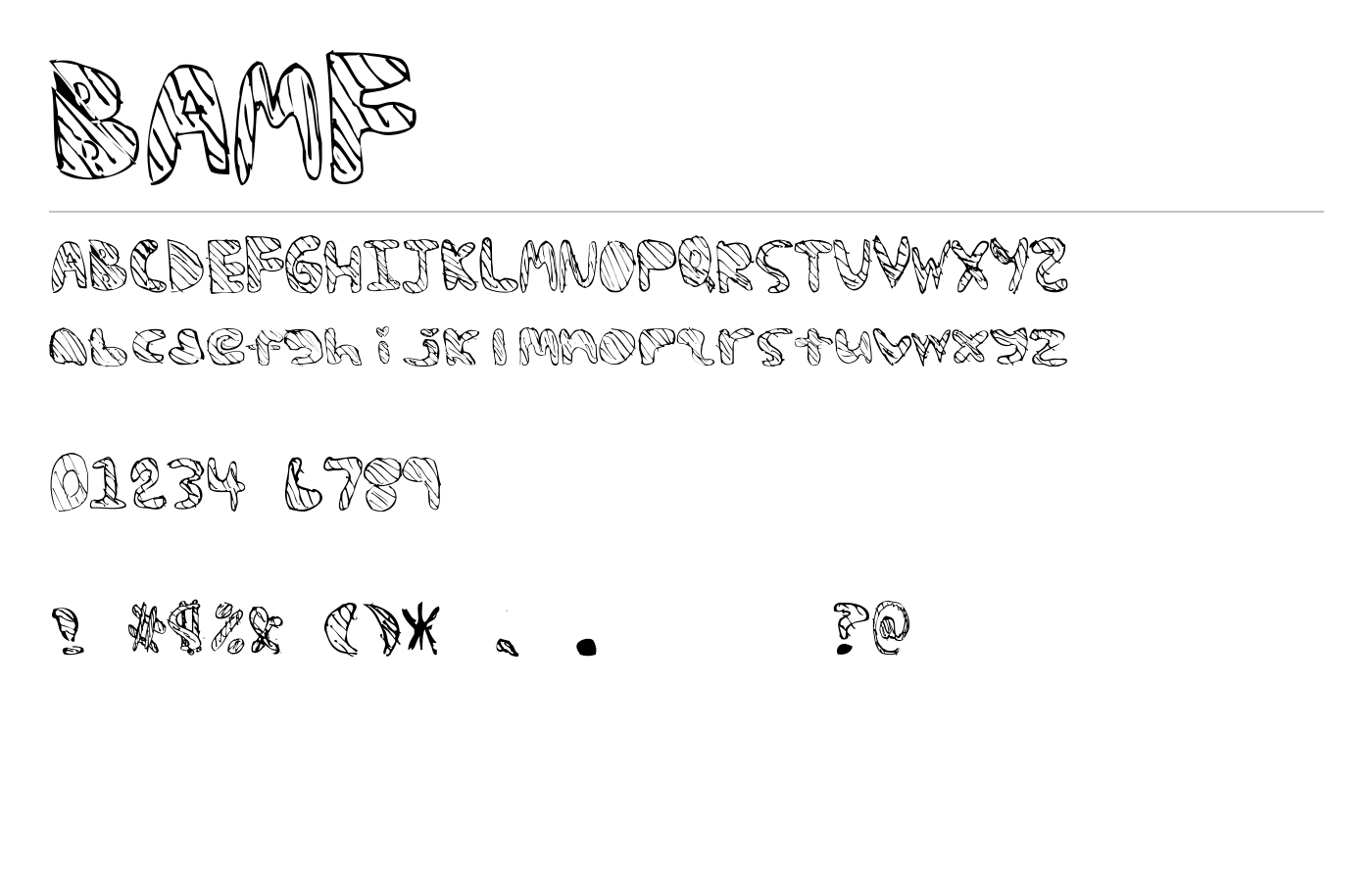 BAMF Font preview