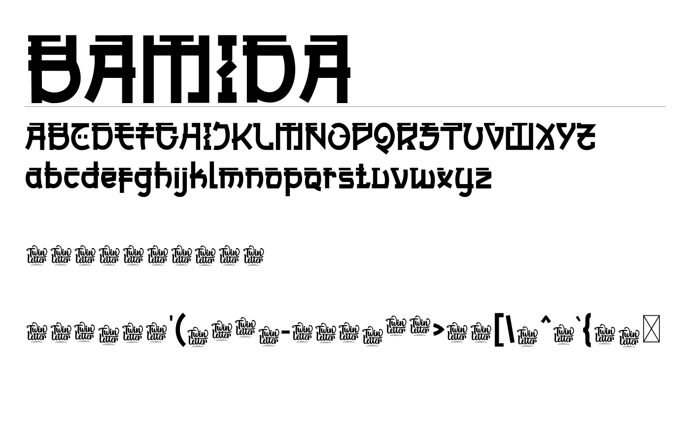 BAMIDA Font preview