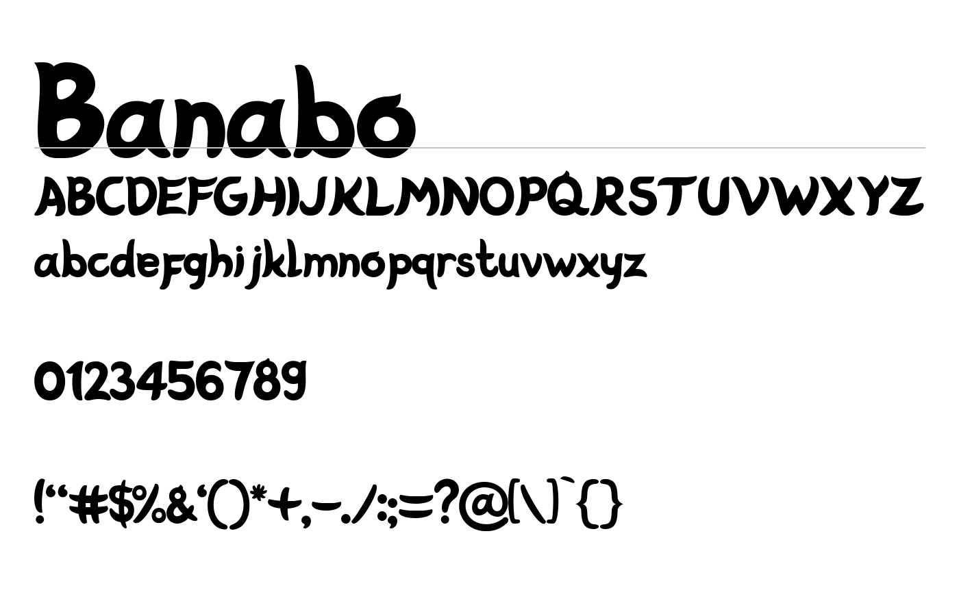Banabo Font preview
