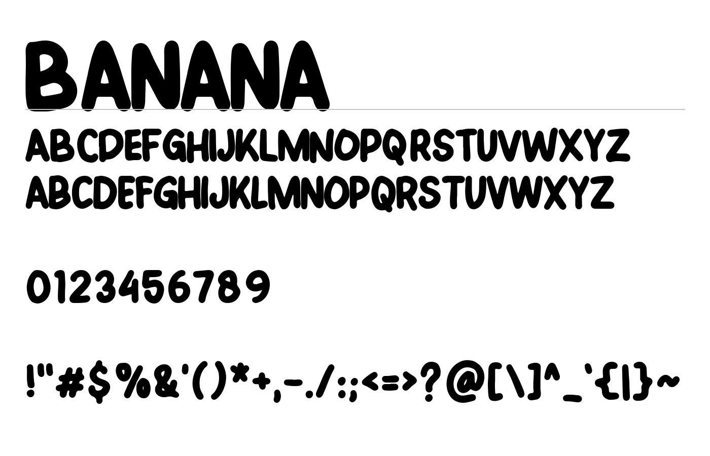 Banana Font preview