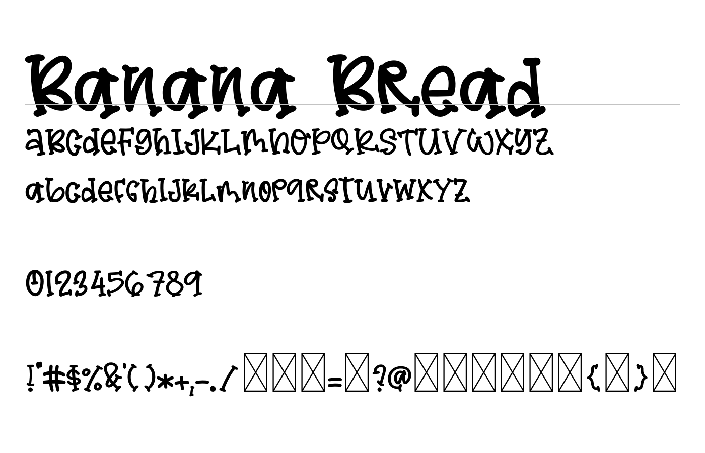 Banana Bread Font preview