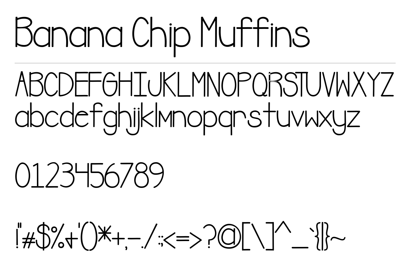 Banana Chip Muffins Font preview