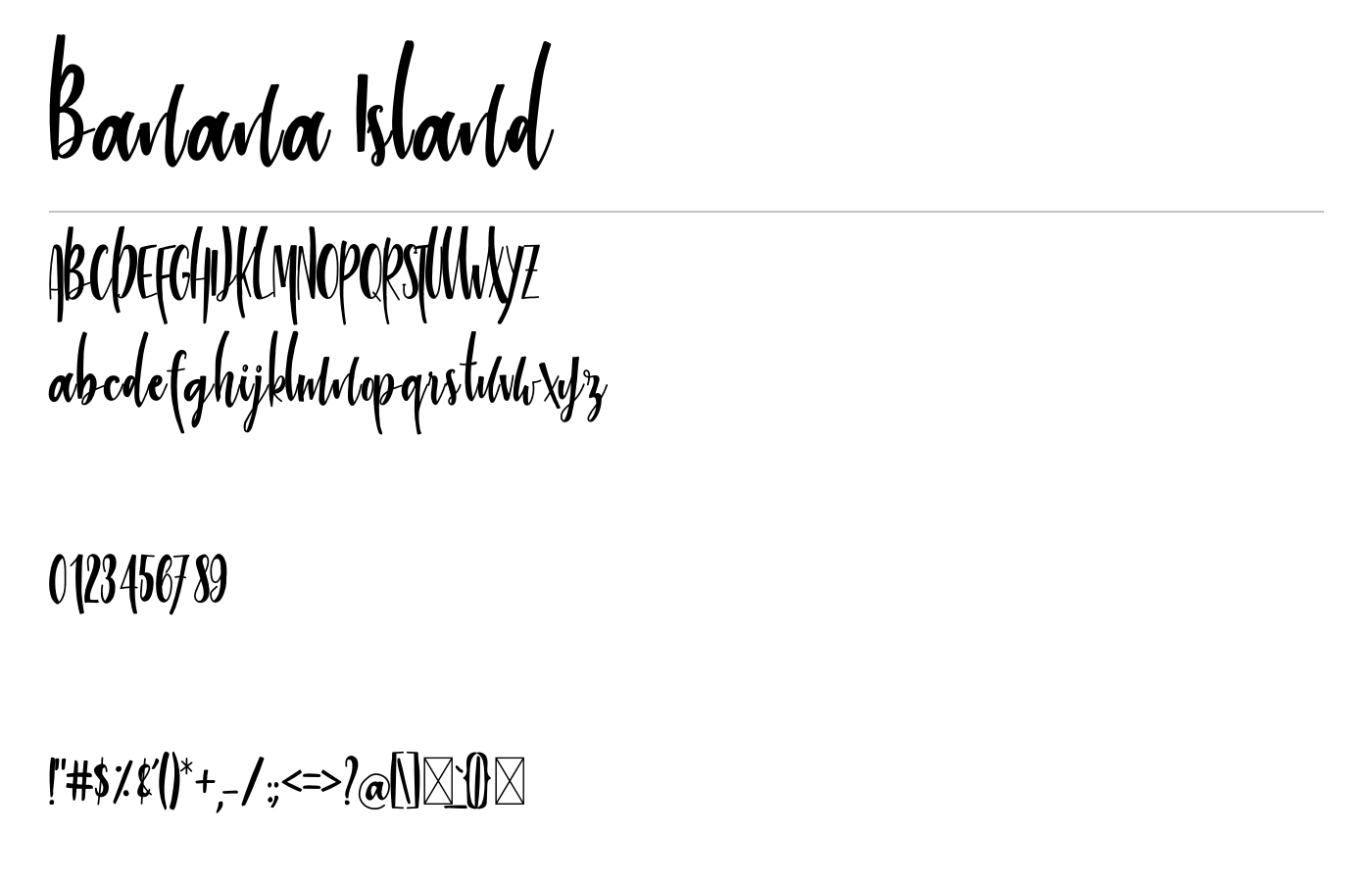Banana Island Font preview