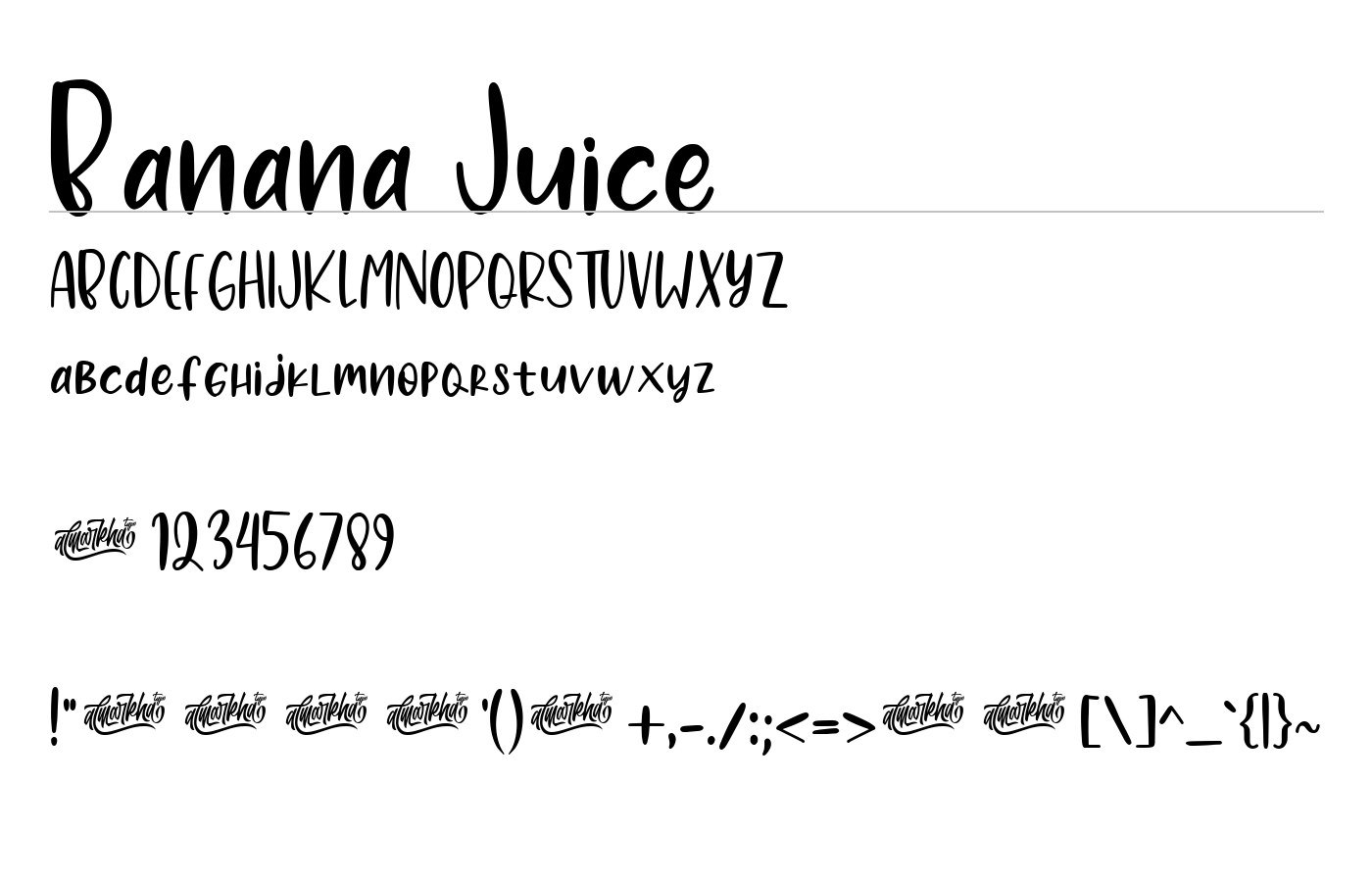 Banana Juice Font preview