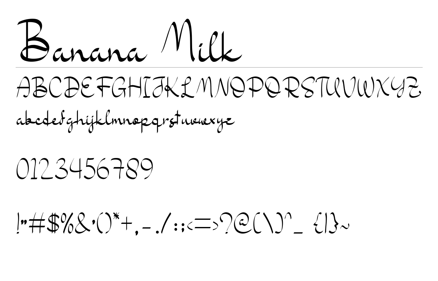 Banana Milk Font preview