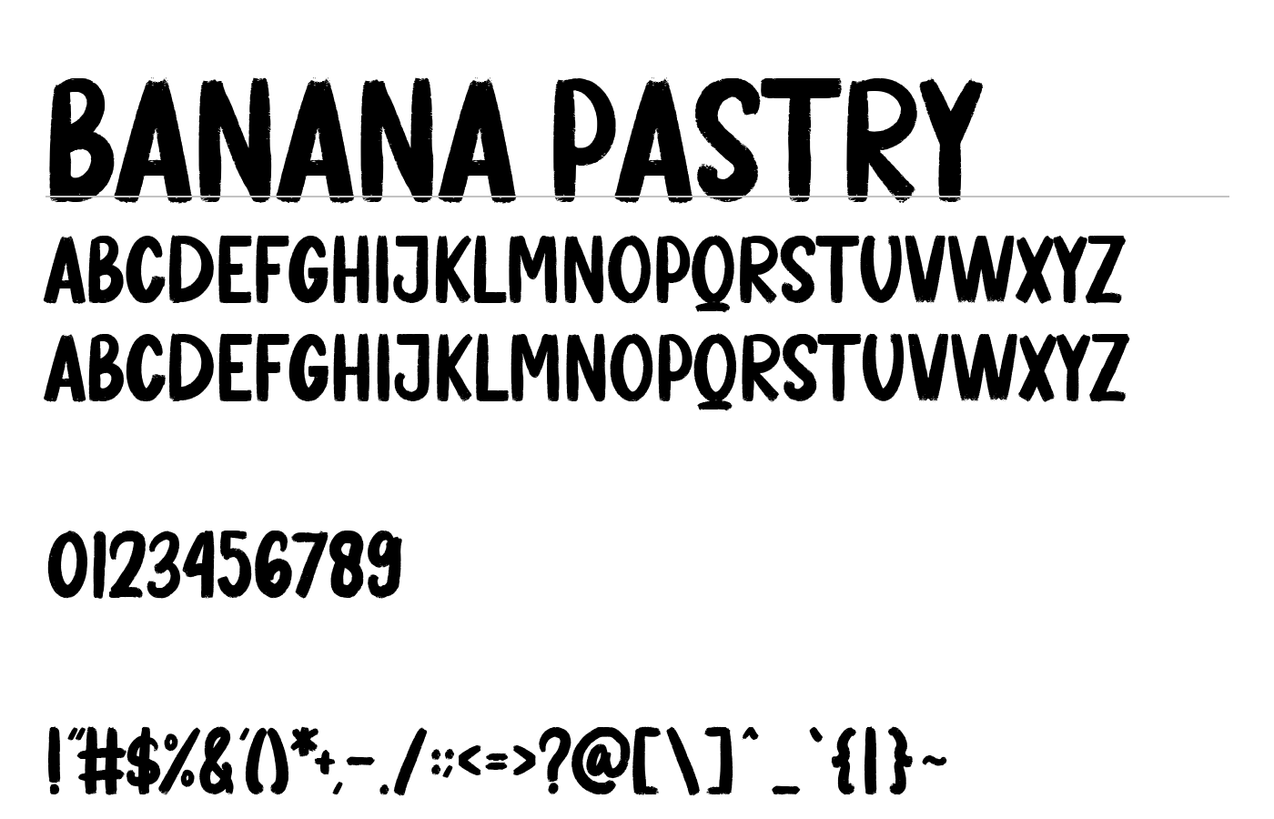 Banana Pastry Font preview
