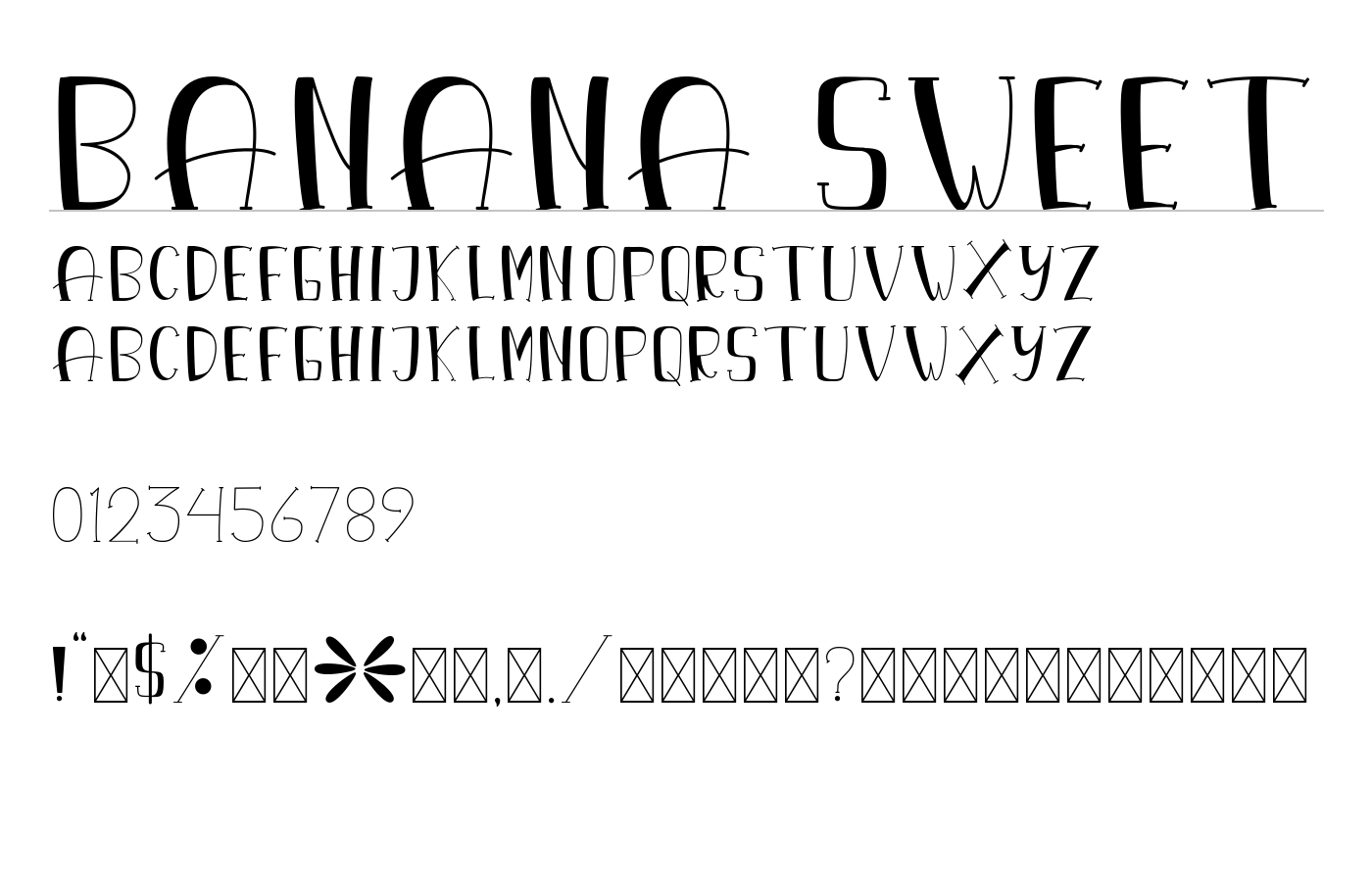 Banana Sweet Font preview