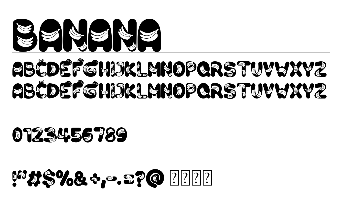 Banana Font preview