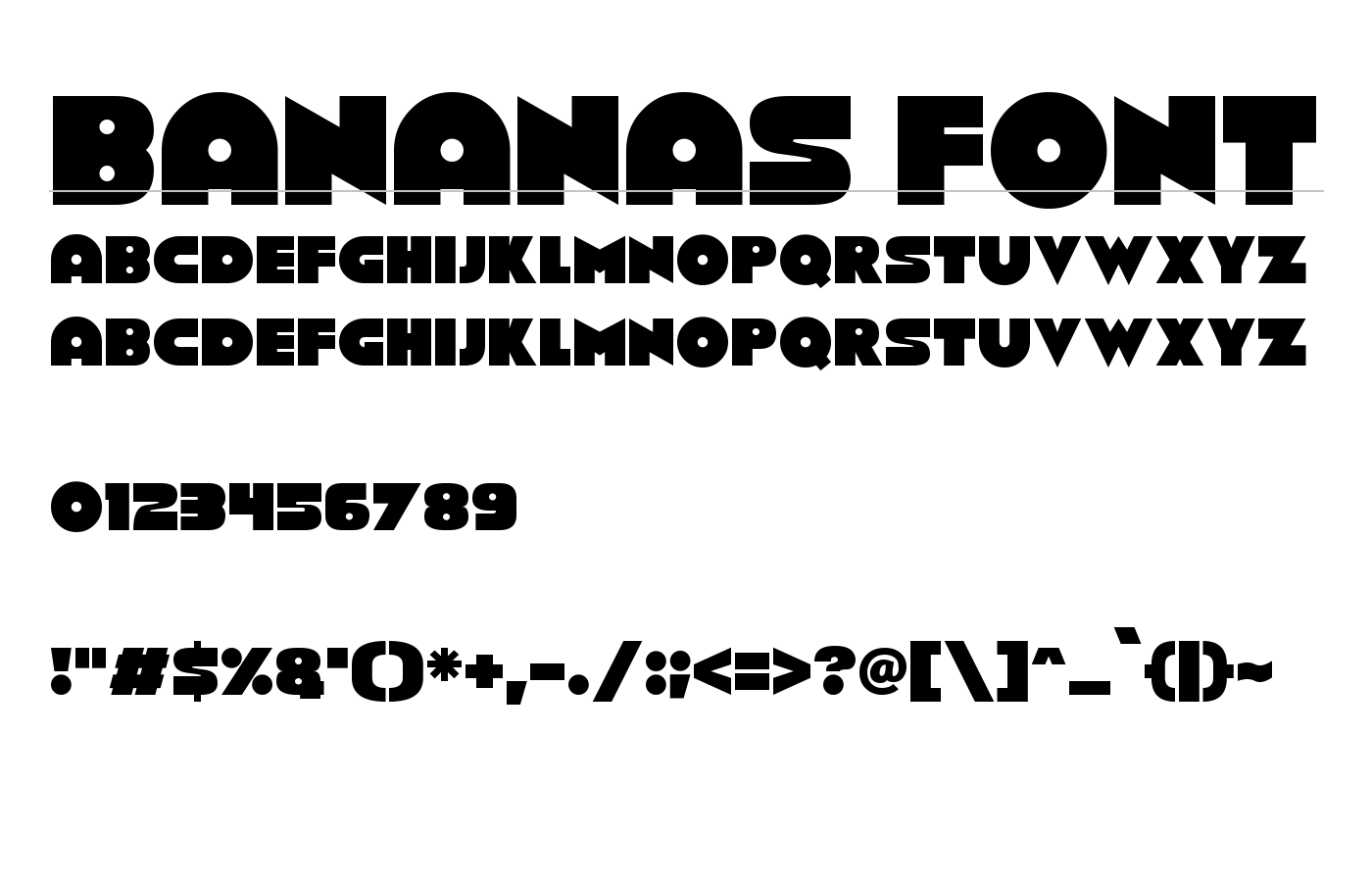 Bananas Font preview