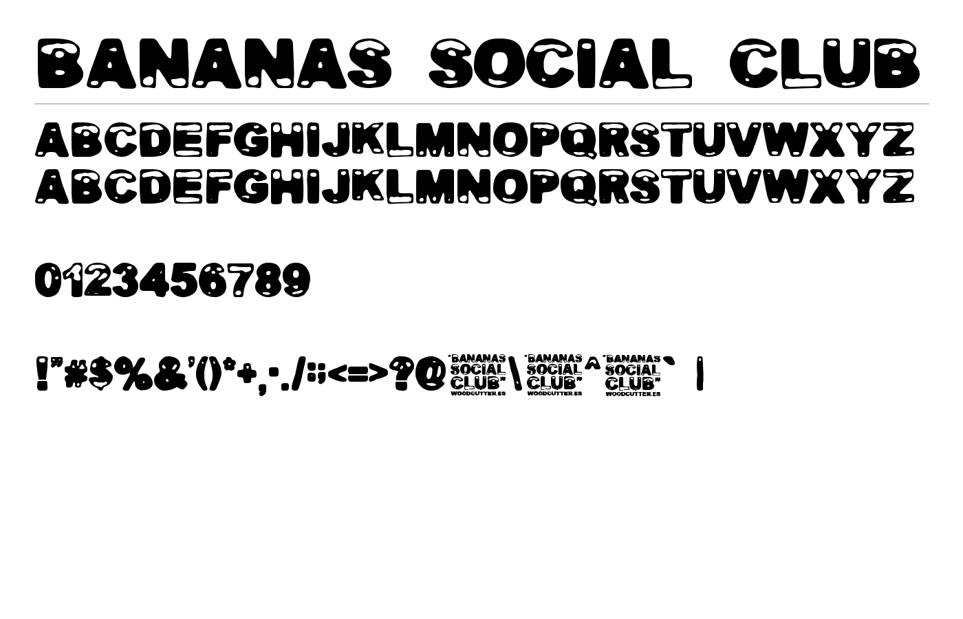 Bananas Social Club Font preview