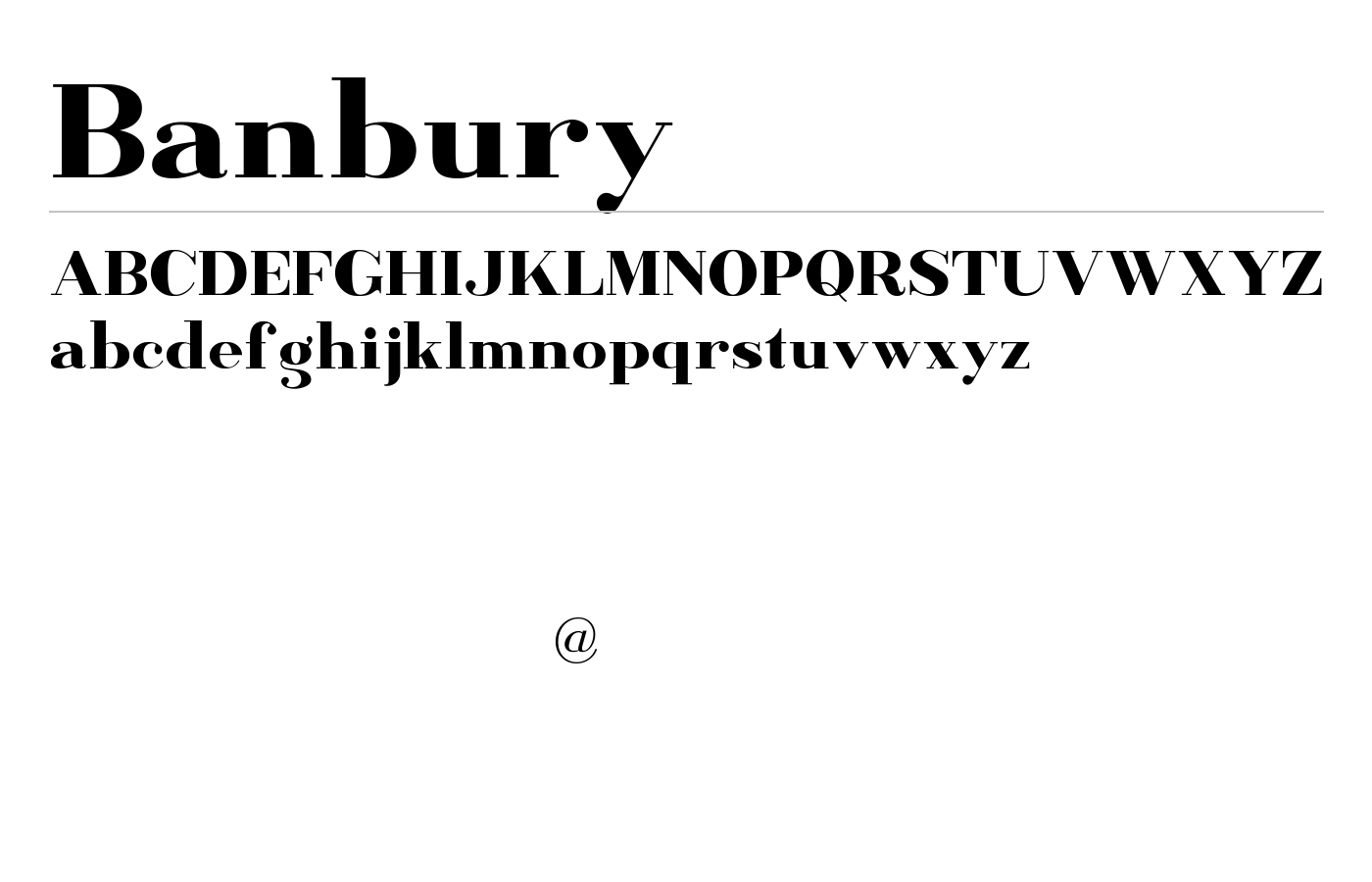 Banbury Font preview