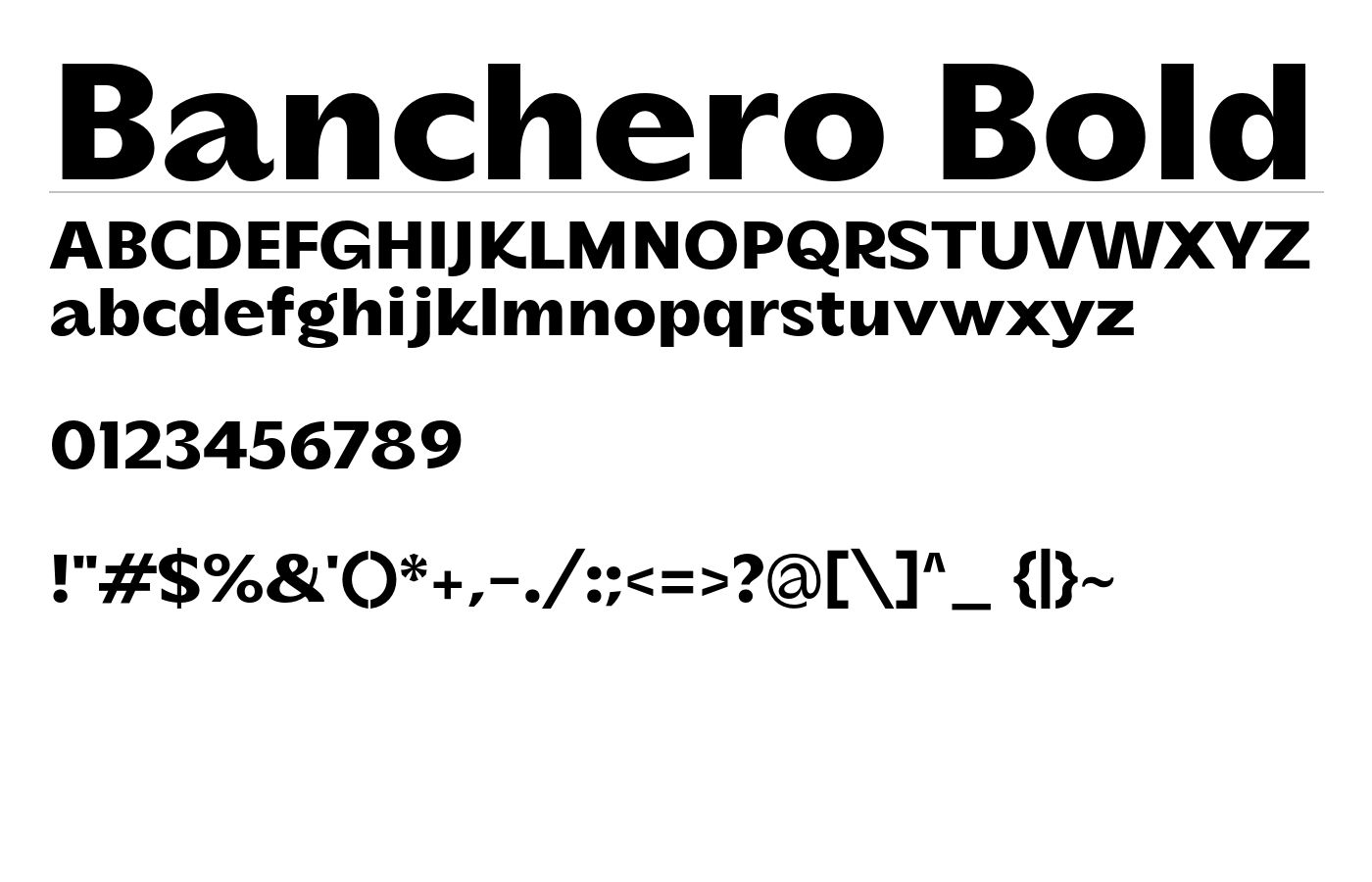 Banchero Font preview