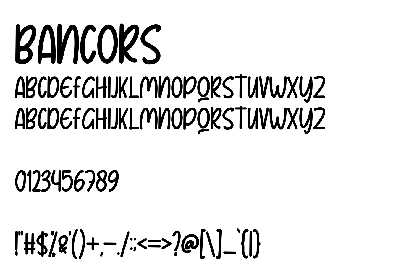 Bancors Font preview
