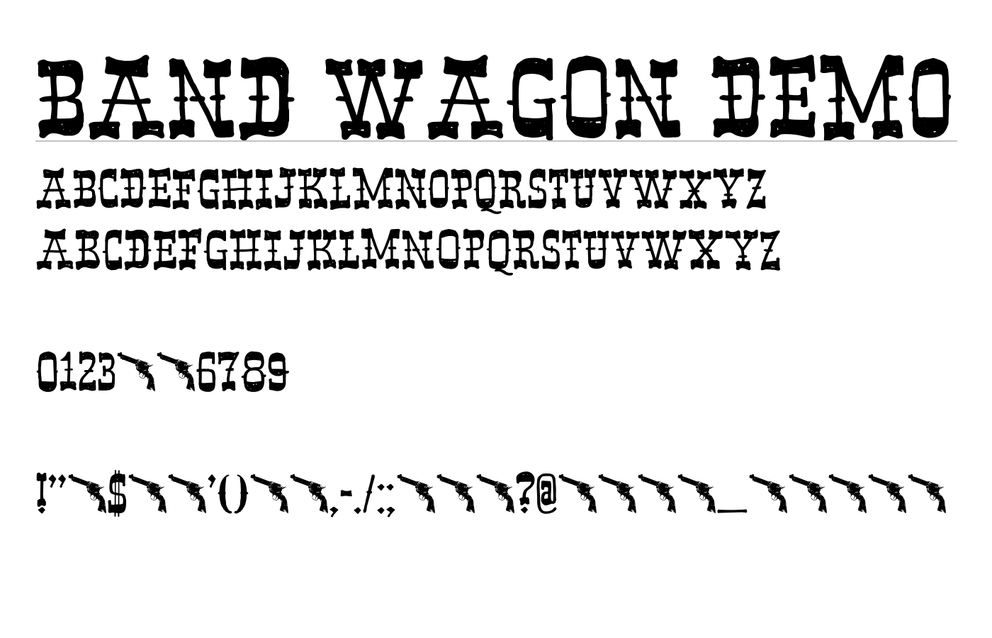 Band Wagon DEMO Font preview