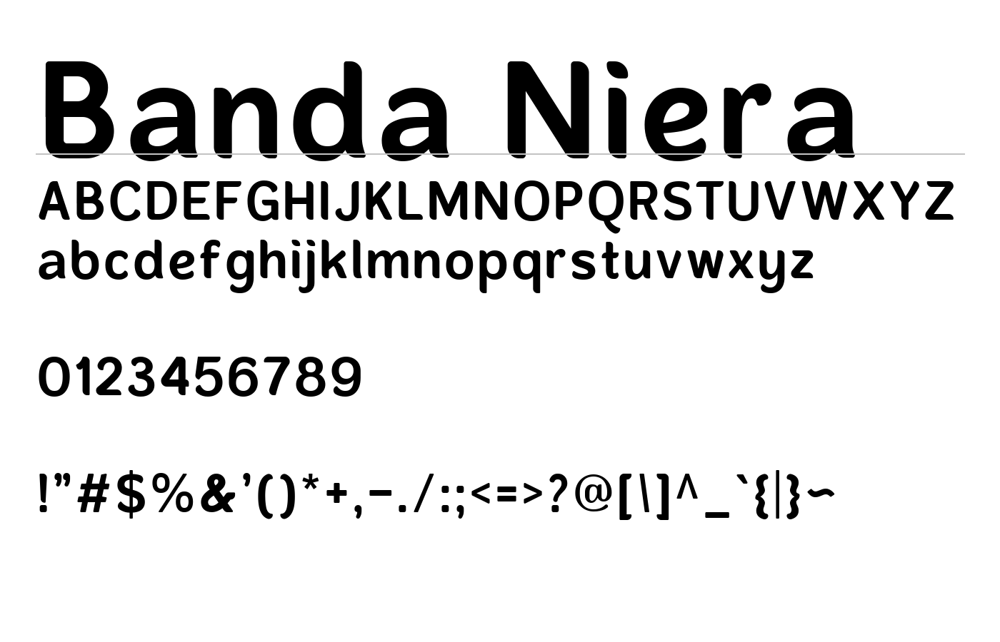 Banda Niera Font preview