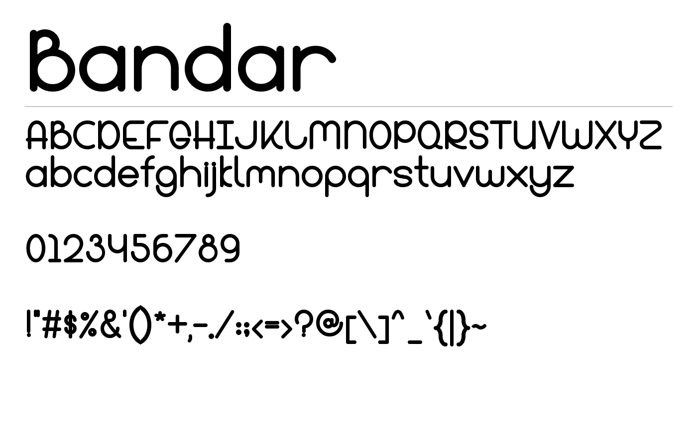 Bandar Font preview