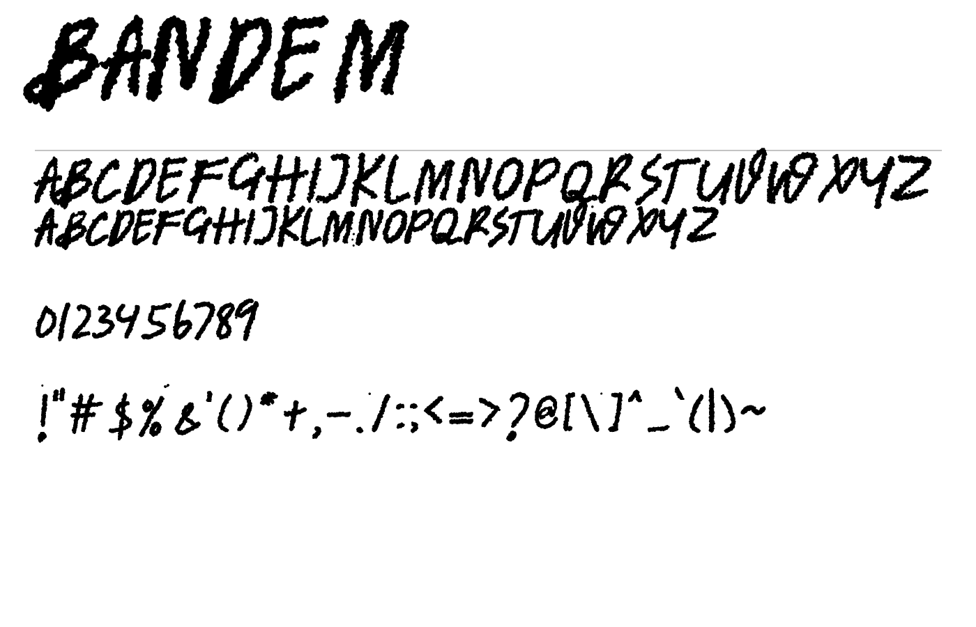 BANDEM Font preview