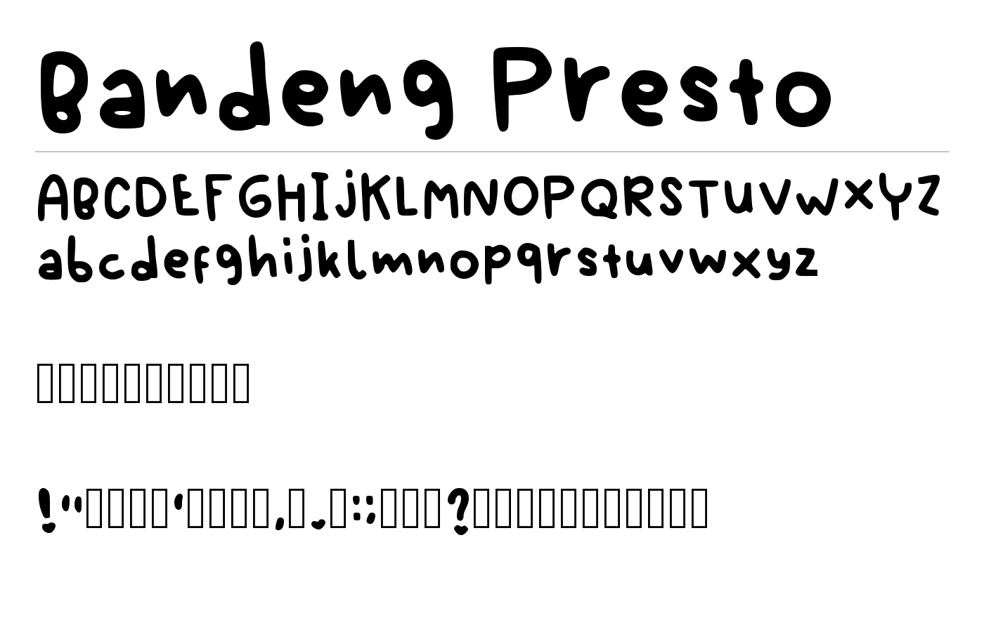 Bandeng Presto Font preview