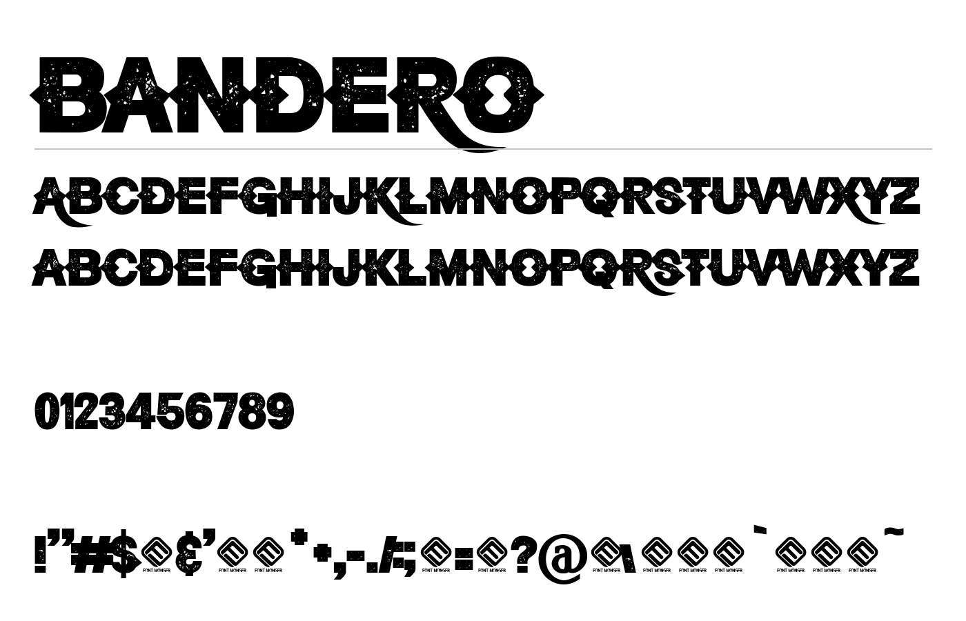 Bandero Font preview