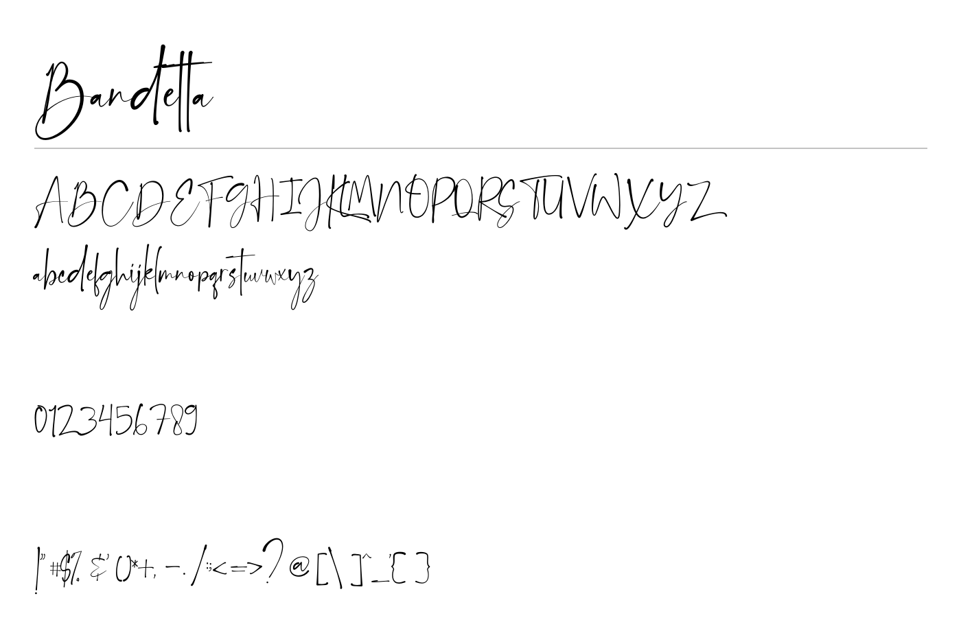 Bandetta Font preview
