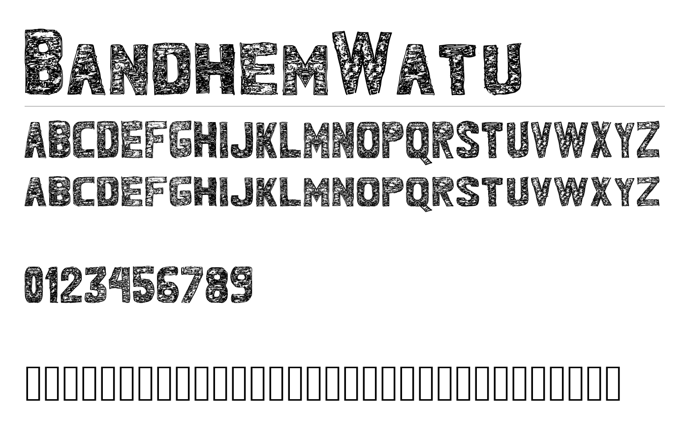 BandhemWatu Font preview