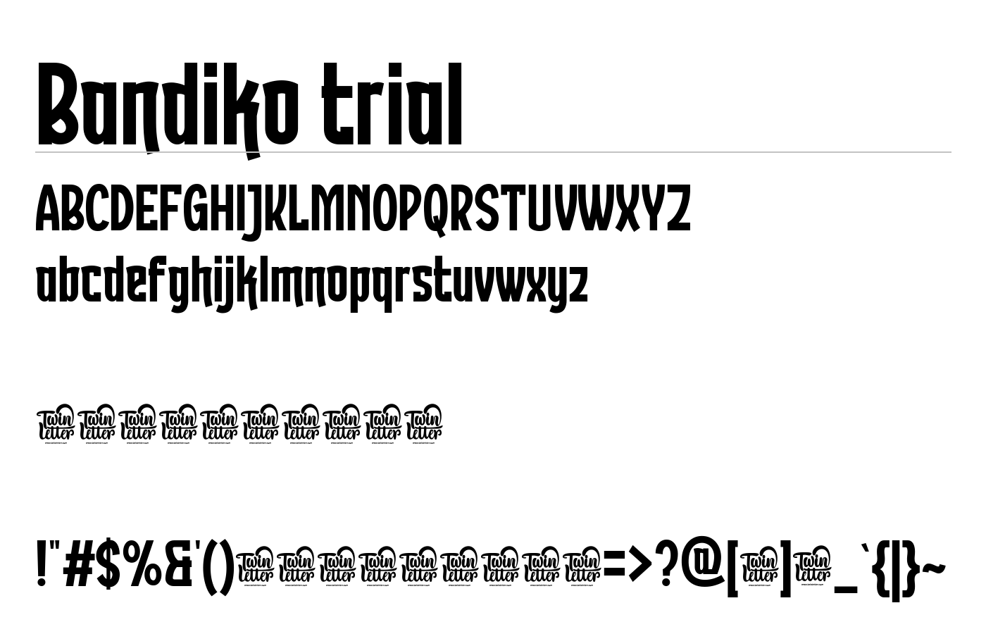 Bandiko trial Font preview