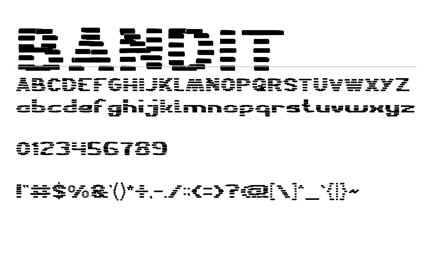 BANDIT Font preview