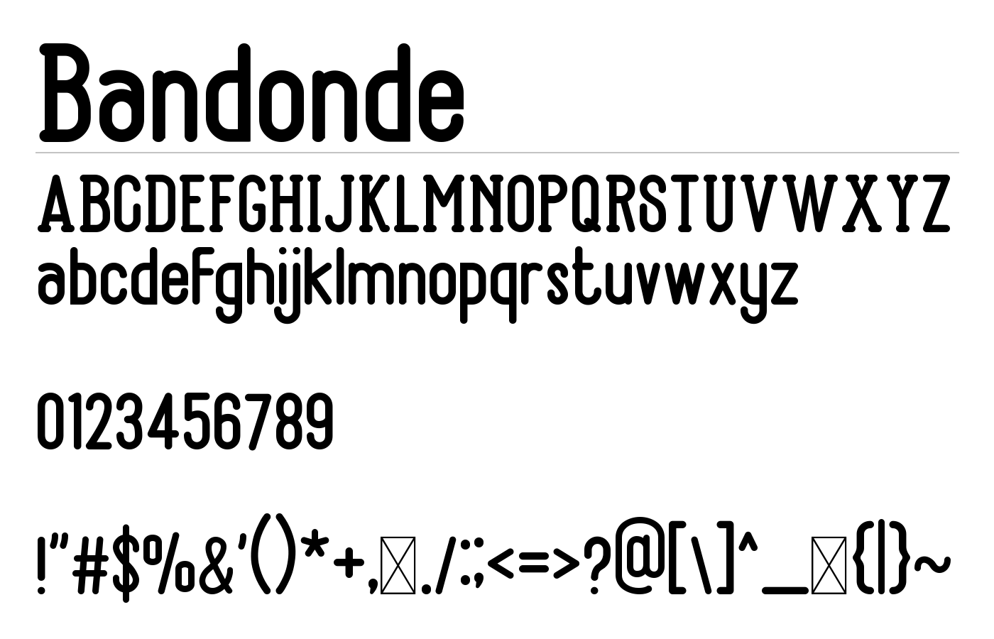 Bandonde Font preview