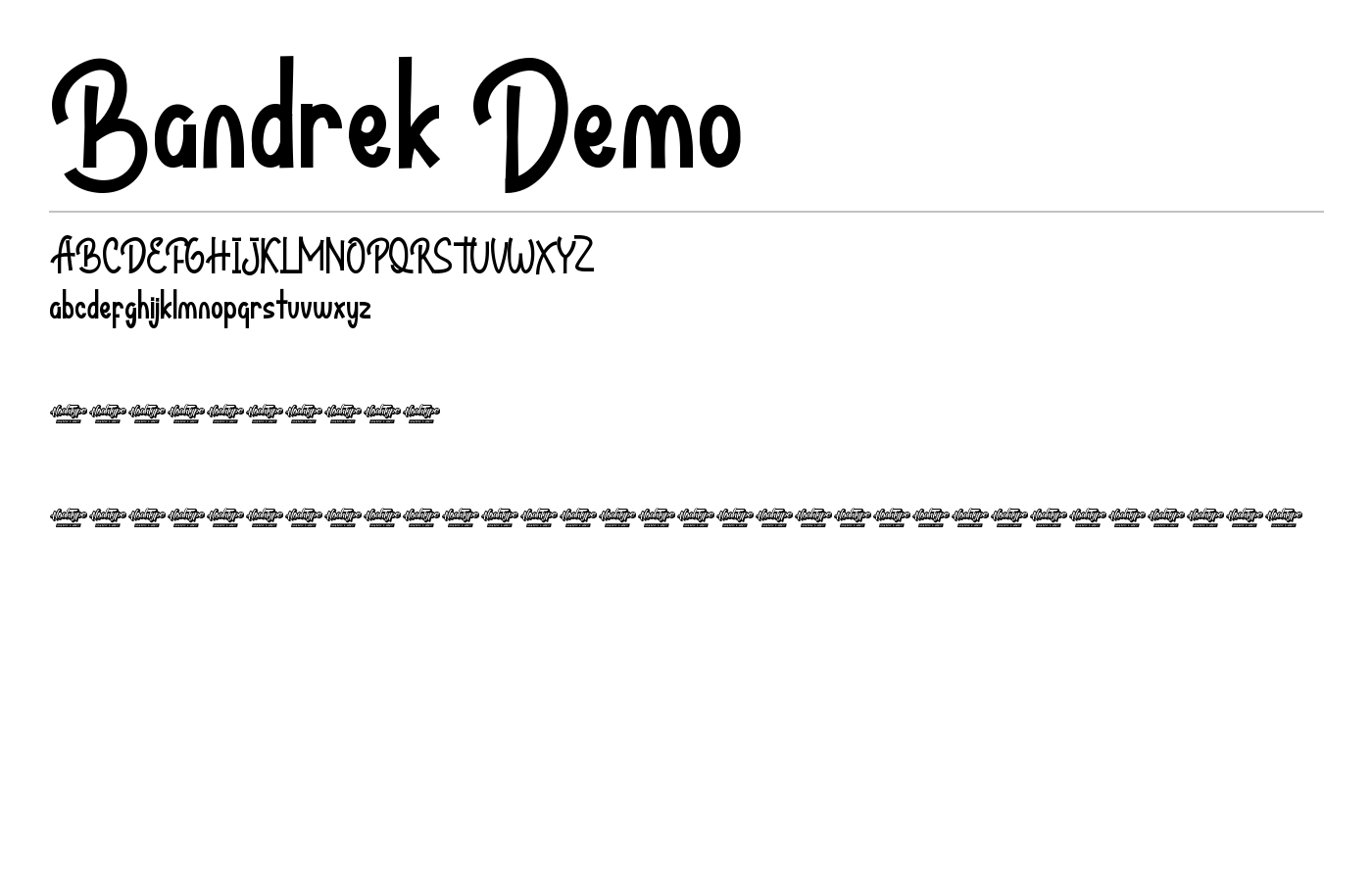 Bandrek Demo Font preview