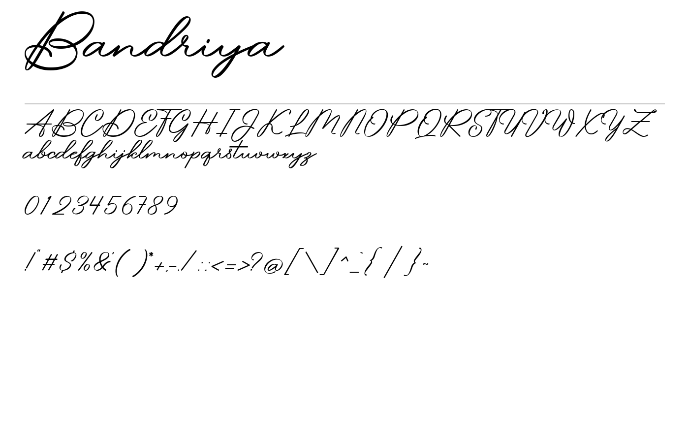 Bandriya Font preview