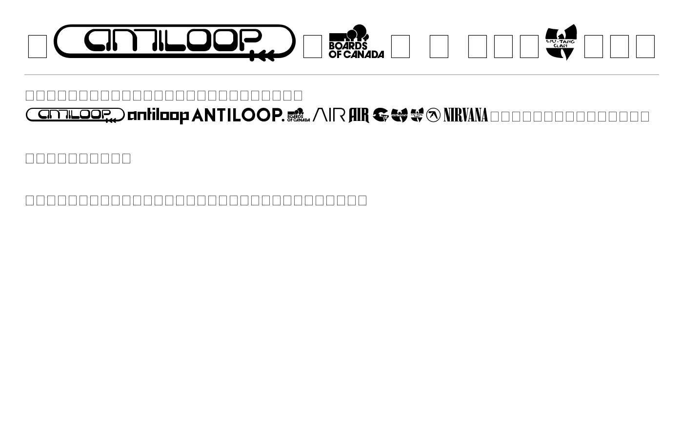 Bands & Artists Font preview