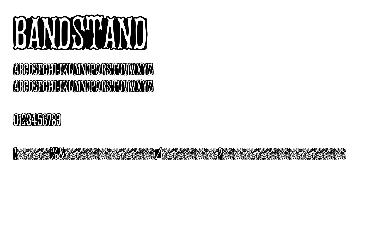 BandStand Font preview