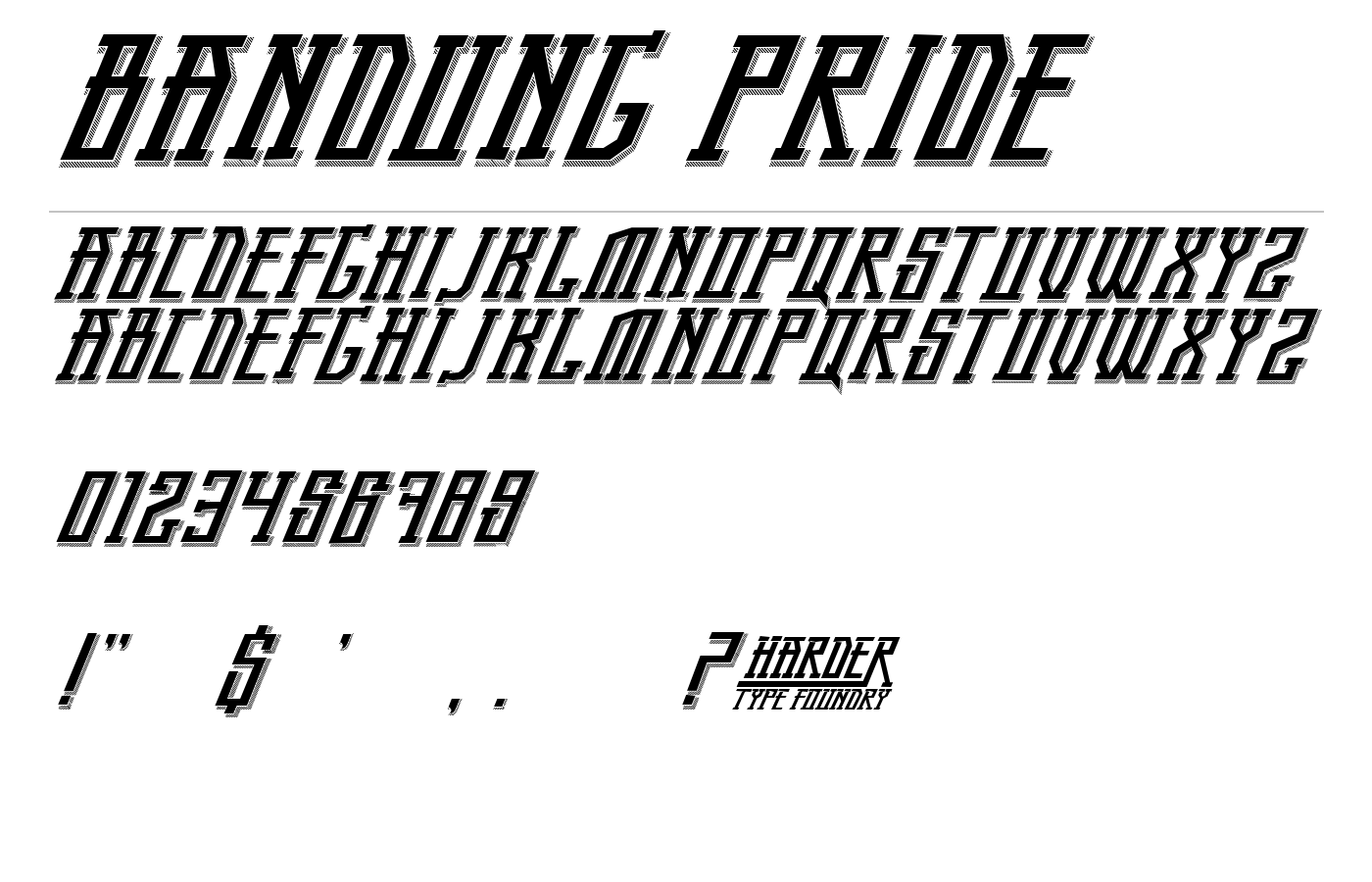 Bandung Pride Font preview