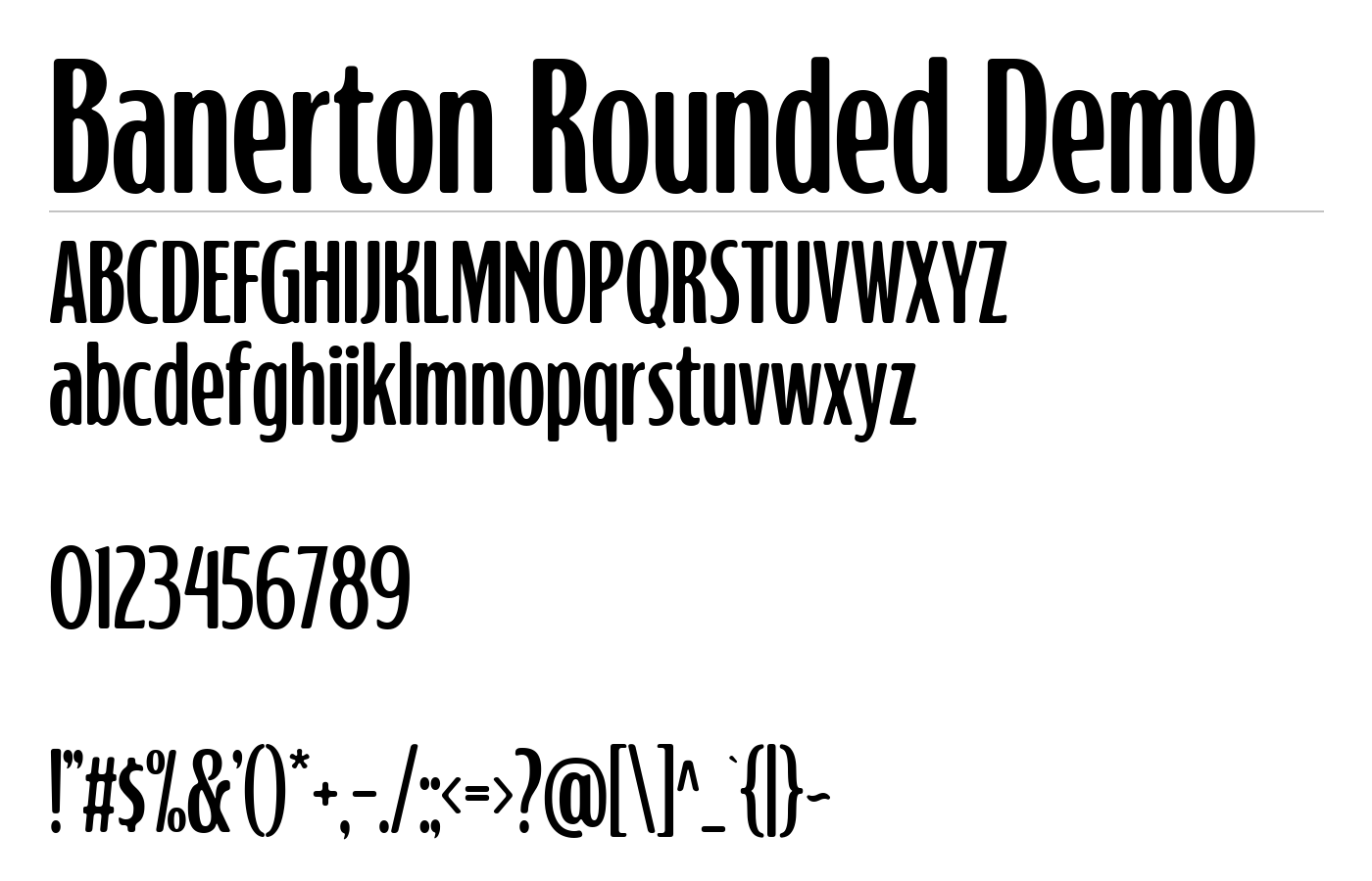 Banerton Rounded Demo Font preview