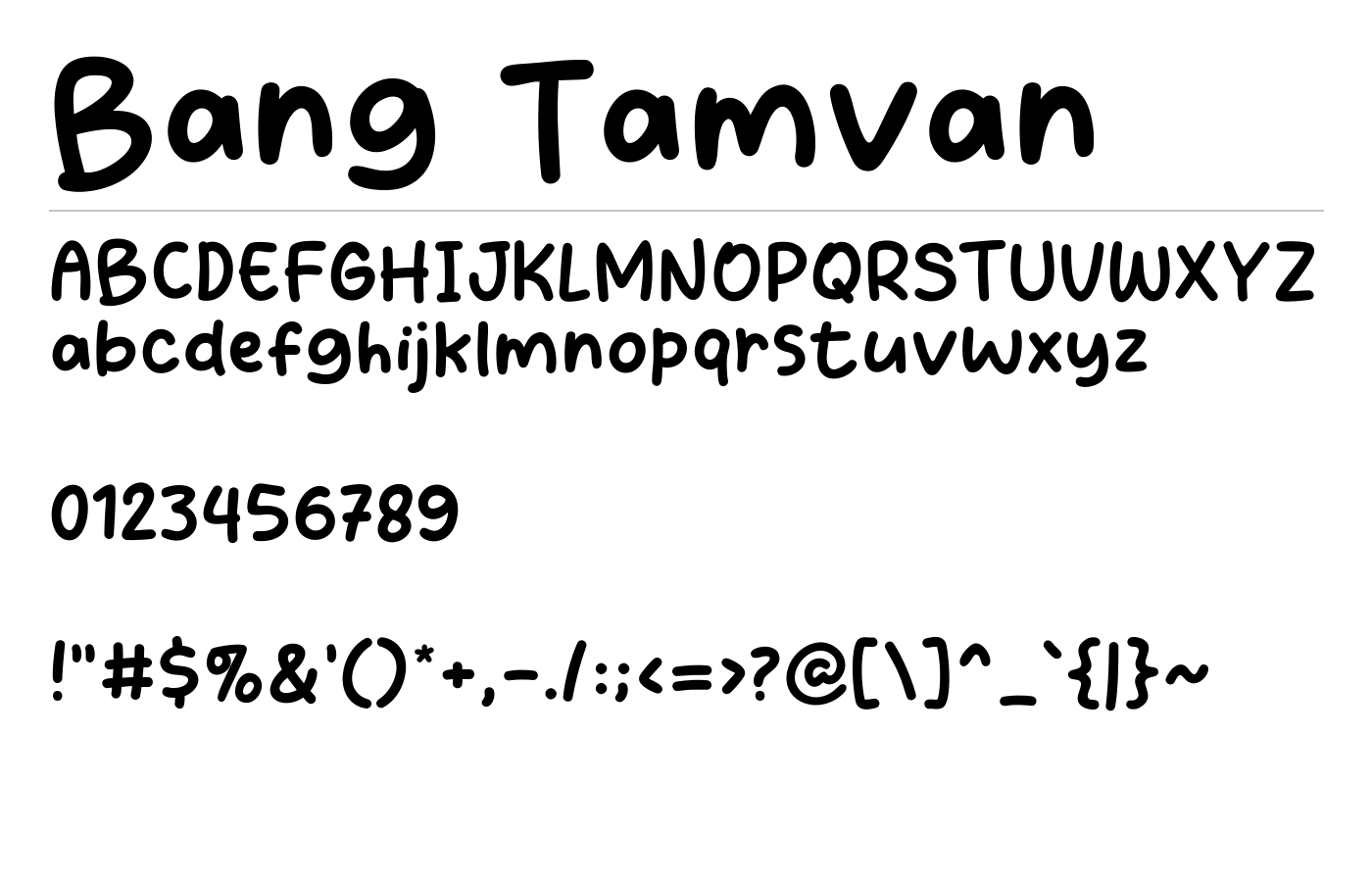 Bang Tamvan Font preview