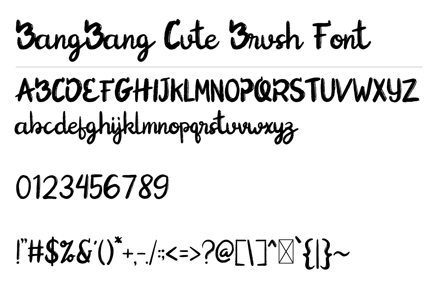 BangBang Font preview
