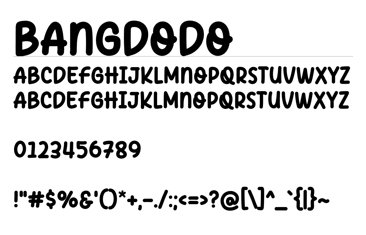 Bangdodo Font preview