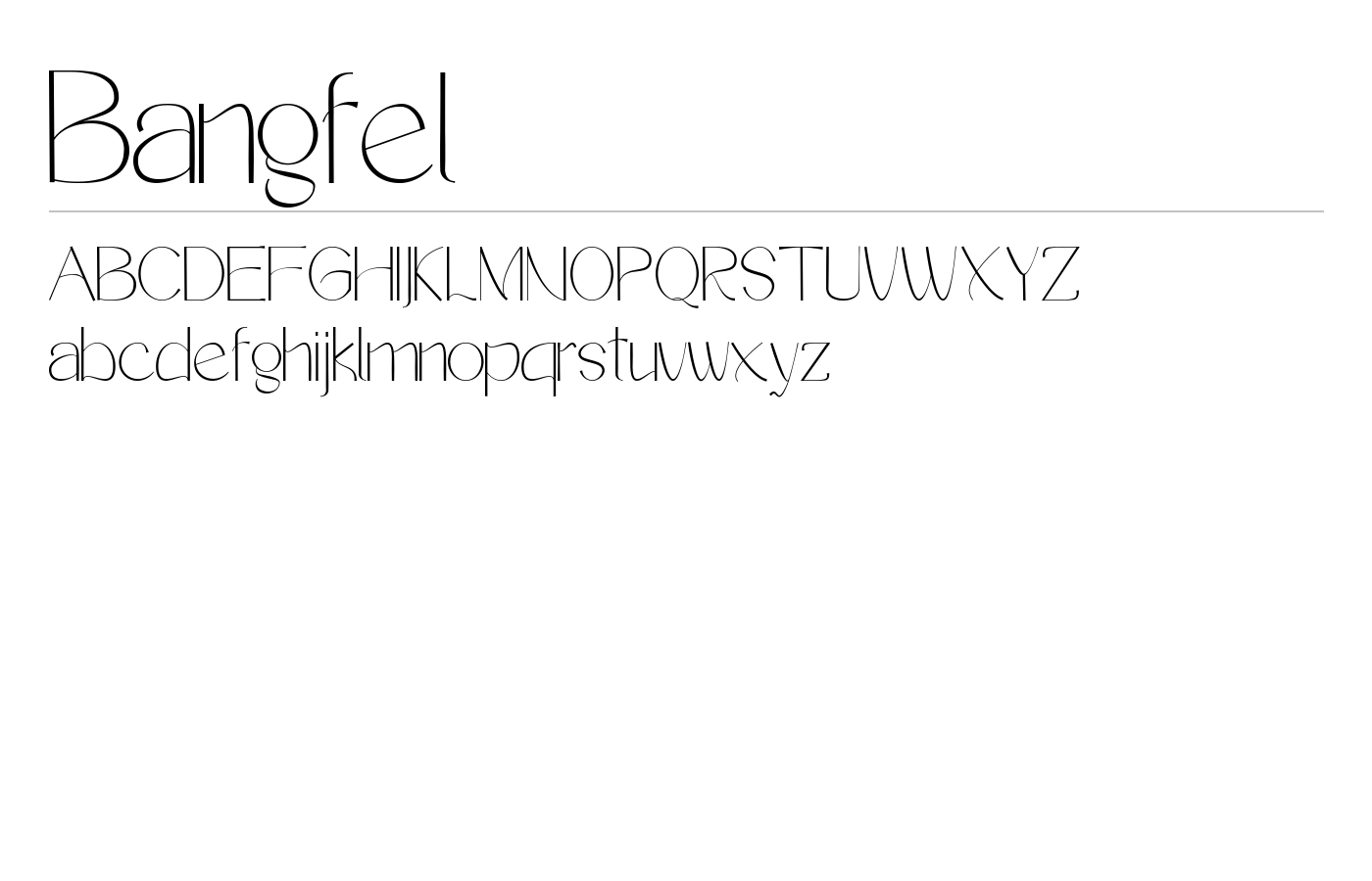 Bangfel Font preview