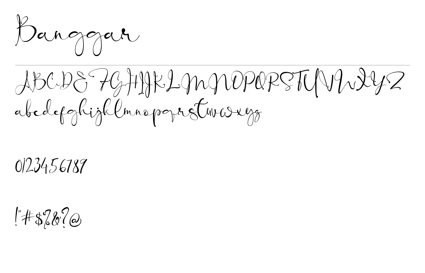 Banggar Font preview