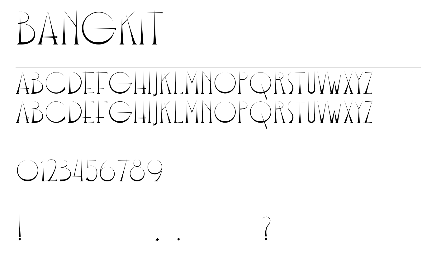 Bangkit Font preview