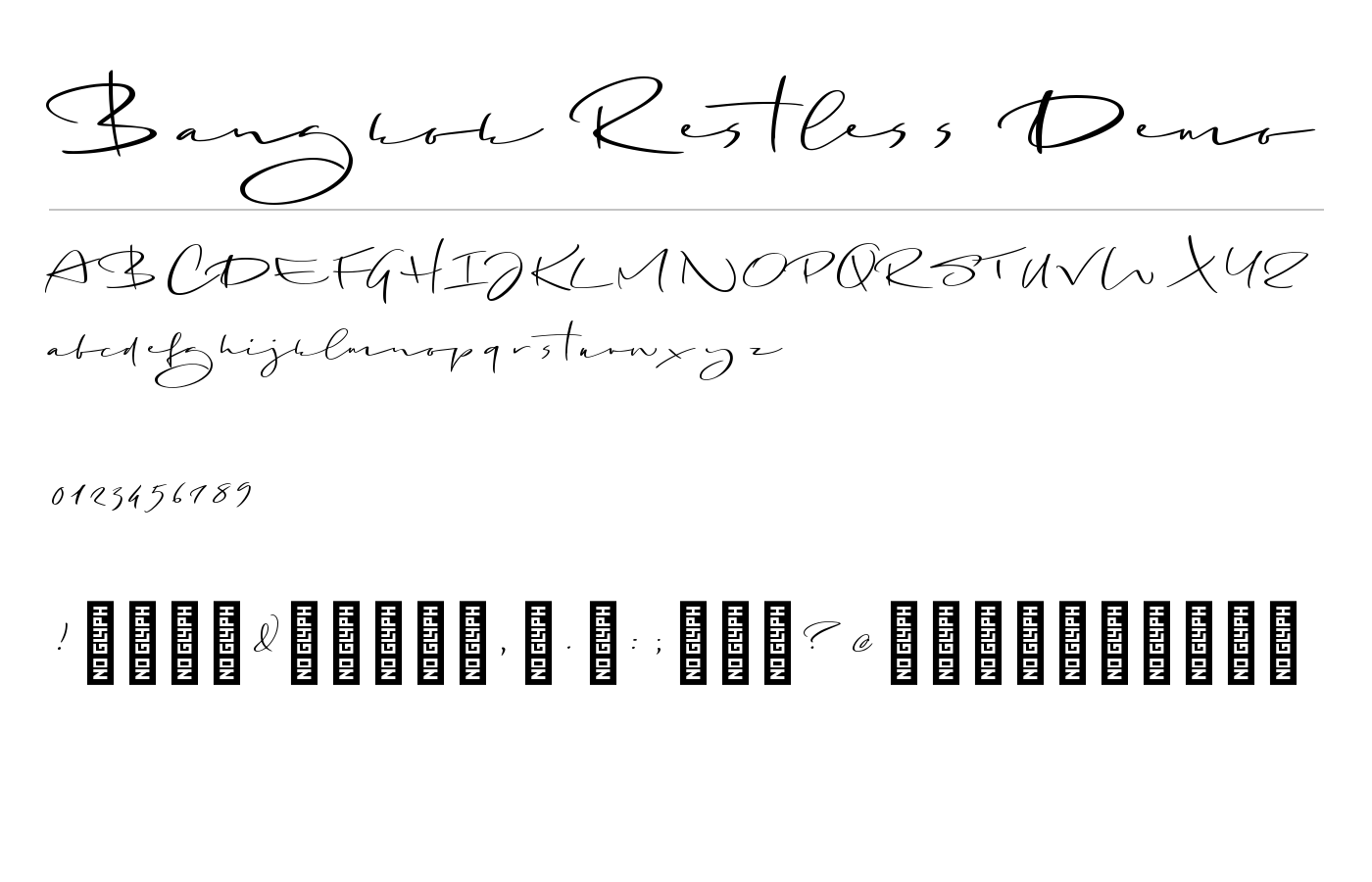 Bangkok Restless Demo Font preview