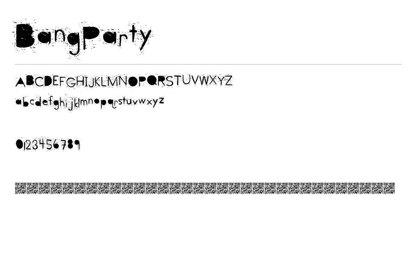 BangParty Font preview