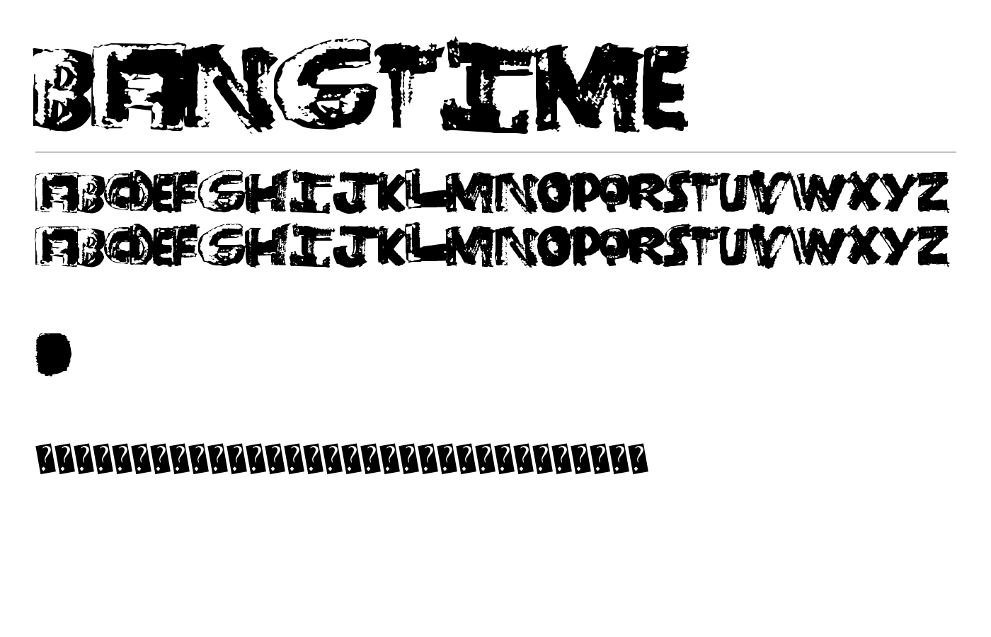 BangTime Font preview